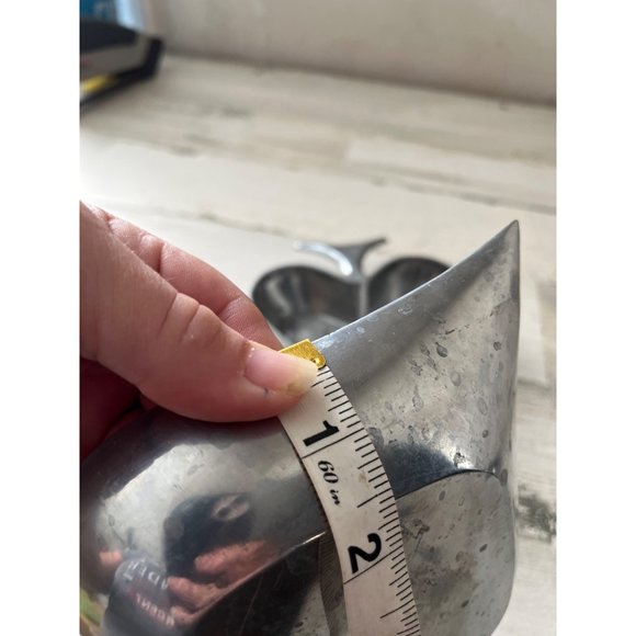 Heart diamond clover silver metal bowls set of four - Picture 12 of 16